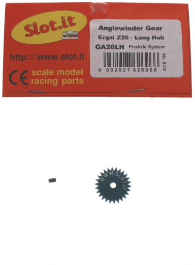 Slot.it Zubeh�r SIGA26LH Schr�gzahnrad 26Z M50 �15mm Long Hub f.�2,38mm Aluminium M2