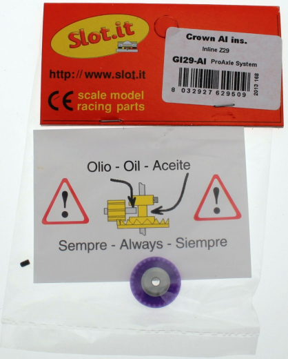 Slot.it Zubeh�r SIGI29AL Kronzahnrad 29Z M50 f. 2,38 mm Alunabe