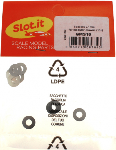 Slot.it Zubeh�r SIGMS10 Distanzscheibe 0,1mm passend f.Modular- Kronzahnr�der f.Slotcars 1:32