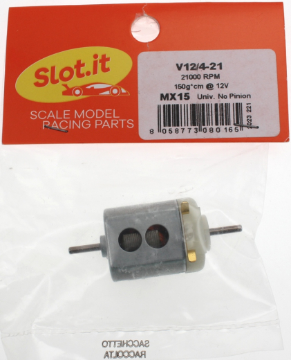 Slot.it Zubeh�r SIMX15 Motor V12/4 21K (21000U/12V) m.�2mm Antriebswelle