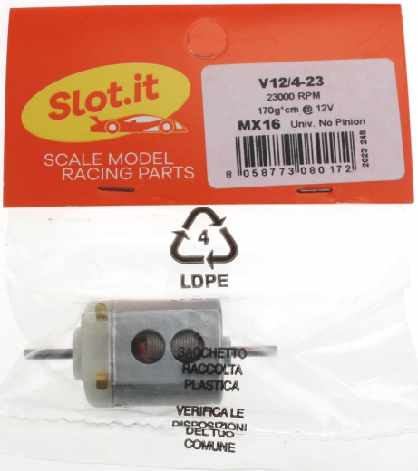 Slot.it Zubeh�r SIMX16 Motor V12/4 23K (23000U/12V) m.�2mm Antriebswelle