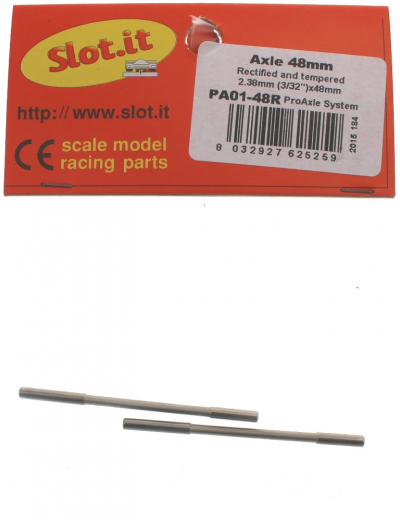 Slot.it Zubeh�r SIPA0148R Achsen �2,38x48mm Reduced Center Stahl f.Side- u.Anglewinder