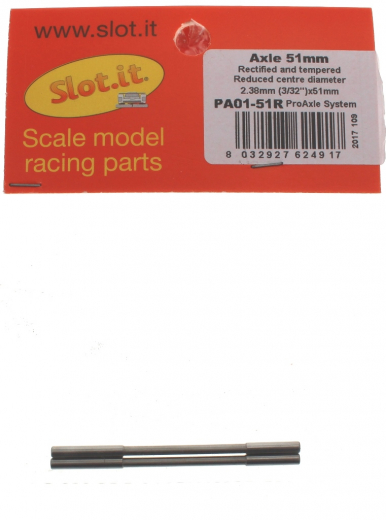 Slot.it Zubeh�r SIPA0151R Achsen �2,38x51mm Reduced Center Stahl f.Side- u.Anglewinder