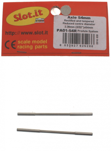 Slot.it Zubeh�r SIPA0154R Achsen �2,38x54mm Reduced Center Stahl f.Side- u.Anglewinder