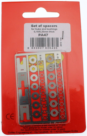 Slot.it Zubeh�r SIPA47 Distanzset Lager u. Felgen 0,25mm f. 2,38mm
