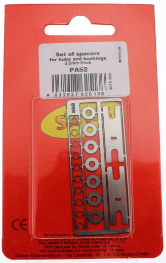 Slot.it Zubeh�r SIPA52 Distanzset Lager u. Felgen 0,75mm f. 2,38mm