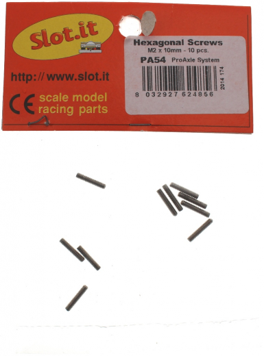 Slot.it Zubeh�r SIPA54 Innensechskantschrauben M2x10mm Stahl 10er