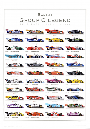 Slot.it Zubeh�r SIPGRC-2 Group C Legend Poster - Neue Version als hochwertiger Farbdruck