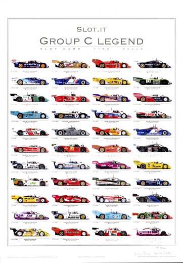 Slot.it Zubeh�r SIPGRC-2S Group C Legend Poster - Neue signierte Version als hochwertiger Farbdruck