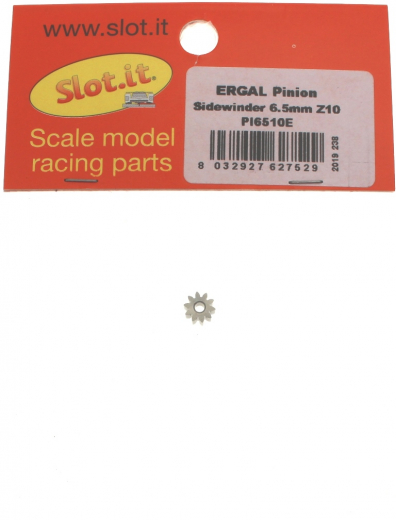 Slot.it Zubeh�r SIPI6510E Motorritzel 10Z �6,5mm Aluminium f.�2mm