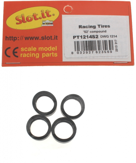 Slot.it Zubeh�r SIPT1214S2 Reifen �14,6x8,4mm (dwg 1214) vorne Silikon S2