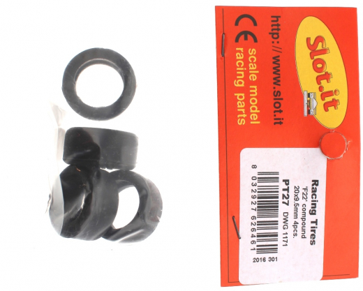 Slot.it Zubeh�r SIPT27 Reifen �19,5x10,0mm dwg 1171 Slicks F22