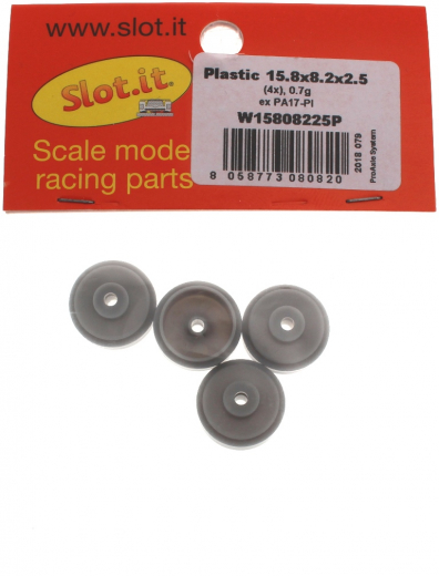 Slot.it Zubeh�r SIW15808225P Felgen �15,8x8,2x2,5mm Plastik f.�2,38mm (ex-PA17PL)