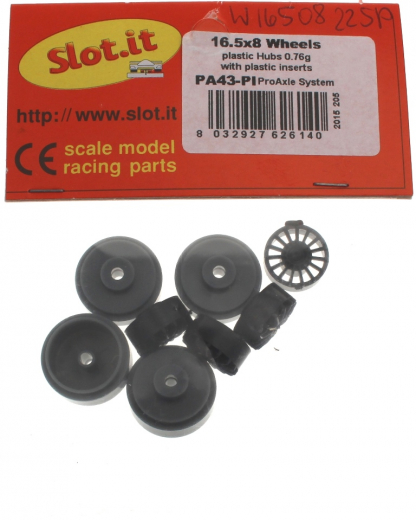 Slot.it Zubeh�r SIW16508225P Felgen �16,5x8,2x2,5mm Plastic f.�2,38mm (ex-PA43PL)