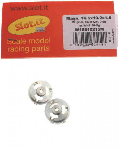 Slot.it Zubeh�r SIW16510215M Felgen �16,9x810,2mm m.1,5mm Bund Au�enhump gelocht Mag M2 f.�2,38mm (ex-WH1186MG)