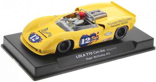 Thunderslot Fahrzeuge CA00204SW LOLA T70 Can-Am Roger McCluskey #12 Mosport 67 GELB