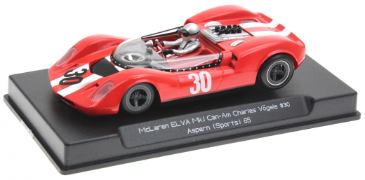 Thunderslot Fahrzeuge CA00405SW McLaren ELVA Mk.I Can-Am Charles Vgele #30 Aspern (Sports) 65 ROT/WEISS