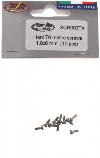 Thunderslot Ersatzteile + Zubeh�r SCR003TX Innensechsrundschrauben Gr��e 6 metrisch 1,8 x 6mm (10 St�ck)