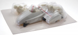 BRM Fahrzeuge BRMSDC05 Slot Racing Bike 1:18 Analog Bausatz BRM Racing Sidecar White Kit, Rennversion, Metall-Chassis, f�r Bahnen 1:24