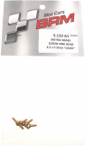 BRM Zubeh�r BRS-133A1 Karosseriemontage BRM Befestigungsschraube Metric Screws M2x7,2mm Short Flex-Typ m.Sechskant-Senkkopf �4,5mm (Messing) f.Slotcars 1:32-1:24