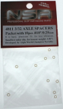 NSR Zubeh�r 804811 Axle Spacers 3/32 brass - 0,25mm (10 St�ck)