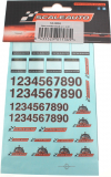 Scaleauto Zubeh�r SC9002 Beklebungssatz Start-Nr. 1 bis 0, farbig, 2 B�gen