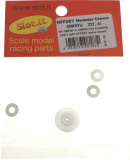 Slot.it Zubeh�r SIGM27O Kronzahnrad 27Z Modular Offset f.�2,38mm Plastik m.Aluminiumnabe u.Stahlscheiben
