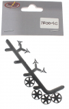 Thunderslot Ersatzteile + Zubeh�r IN001C Lola Felgeneinsatz mit Zentralverschluss (4 St�ck +4 St�ck)