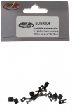 Thunderslot Ersatzteile + Zubeh�r SUSK004 Fahrwerkskit (4 H�lsen, 5 Schaumstoff Federscheiben, 5 Innensechsrungschrauben Gr��e 6 metrisch 1,8 x 12mm)