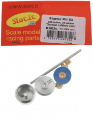 Slot.it Zubeh�r SIKK03C Hinterradachsumbau Inliner Kit m.Zahnrad 26Z u. Alufelgen �17,3x9,75mm f.Carrera (alte Modelle)