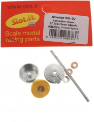 Slot.it Zubeh�r SIKK07C Hinterradachsumbau Inliner Kit m.Zahnrad 28Z u.Alufelgen �17,3x9,75mm f.Carrera, Fly u.�.