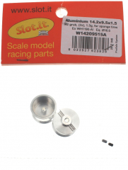 Slot.it Zubeh�r SIW14209515A Felgen �14,2x9,5mm m.1,5mm Bund Doppelsteg-Flachhump Aluminium M2 f.�2,38mm - zuvor WH1190-AL